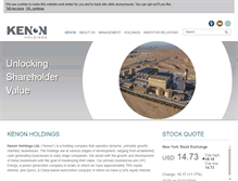 Tablet Screenshot of kenon-holdings.com